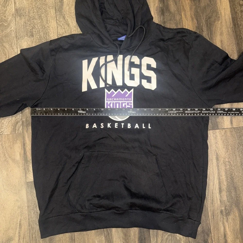 Sacramento Kings Pullover Hoodie NBA Basketball Men's Size XL Black Sweatshirt